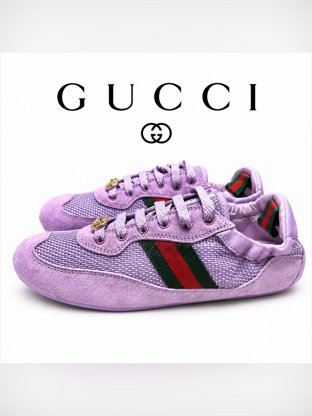 Gucci Women's Lilac Shift Sneaker Size Us6.5